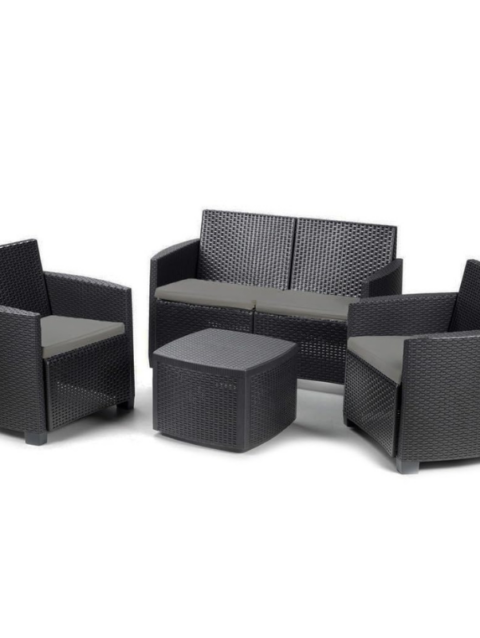 Set Rattan Como antracite